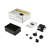 Produktbild för Startech DisplayPort KVM-switch med 2 portar för dubbla skärmar - 4K 60 Hz - omkopplare för tangentbord/video/mus/ljud/USB - 2 portar