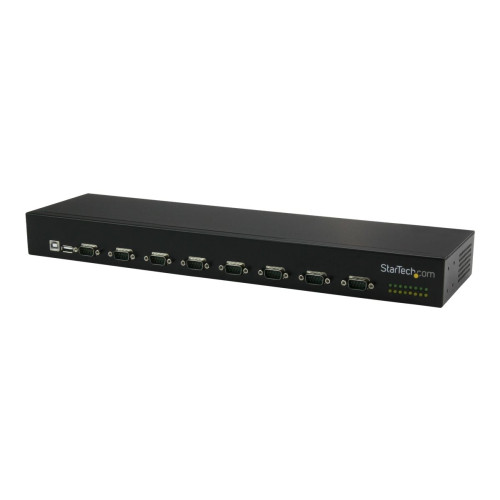StarTech.com Startech USB to Serial Hub - 8 Port - COM Port Retention - Rack Mount and Daisy Chainable - FTDI USB to RS232 Hub (ICUSB23208FD) - seriell adapter - USB 2.0 - RS-232 x 8
