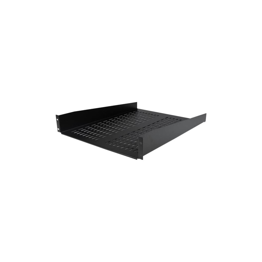Produktbild för StarTech.com 1U Server Rack Shelf, 2U 22in Universal Fixed Vented Network Rack Shelf/Cantilever Tray for 19" AV/Data/Network Equipment Enclosure w/Cage Nuts & Screws, 50lbs Weight Cap. - 2U Network Rack Shelf (CABSHELF22V) - hylla för rack - 2U