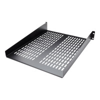 Produktbild för StarTech.com 1U Server Rack Shelf, 2U 22in Universal Fixed Vented Network Rack Shelf/Cantilever Tray for 19" AV/Data/Network Equipment Enclosure w/Cage Nuts & Screws, 50lbs Weight Cap. - 2U Network Rack Shelf (CABSHELF22V) - hylla för rack - 2U