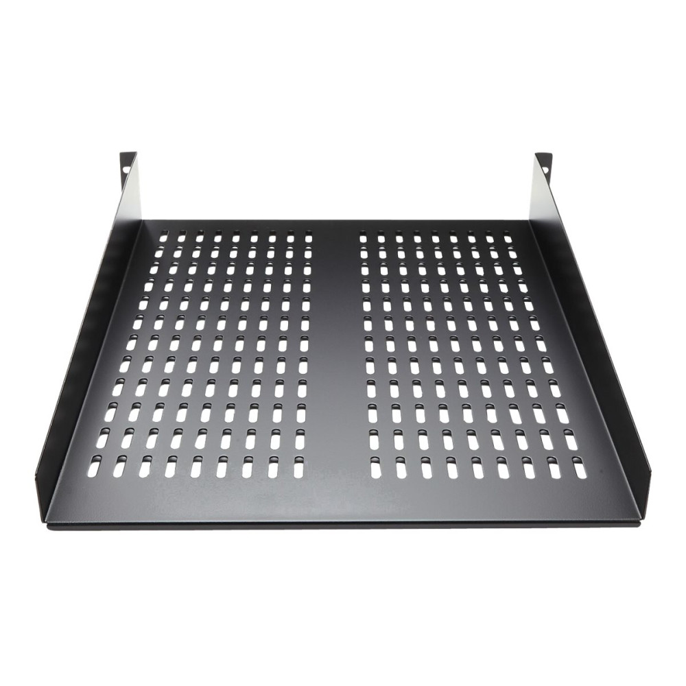 Produktbild för StarTech.com 1U Server Rack Shelf, 2U 22in Universal Fixed Vented Network Rack Shelf/Cantilever Tray for 19" AV/Data/Network Equipment Enclosure w/Cage Nuts & Screws, 50lbs Weight Cap. - 2U Network Rack Shelf (CABSHELF22V) - hylla för rack - 2U