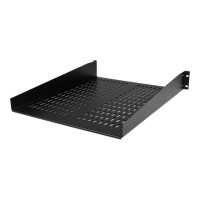 Produktbild för StarTech.com 1U Server Rack Shelf, 2U 22in Universal Fixed Vented Network Rack Shelf/Cantilever Tray for 19" AV/Data/Network Equipment Enclosure w/Cage Nuts & Screws, 50lbs Weight Cap. - 2U Network Rack Shelf (CABSHELF22V) - hylla för rack - 2U