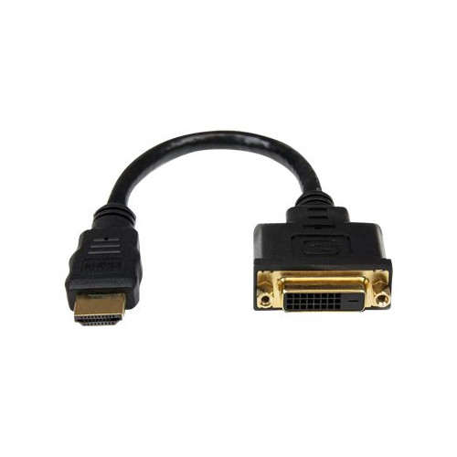 StarTech.com StarTech.com 20 cm HDMI till DVI-D-videokabeladapter - HDMI-hane till DVI-hona - videokort - HDMI / DVI - 20.32 cm