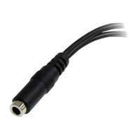 Produktbild för StarTech.com 3,5 mm 4-polig till 2x 3-polig 3,5 mm headsetsplitteradapter – F/M - headset-delare