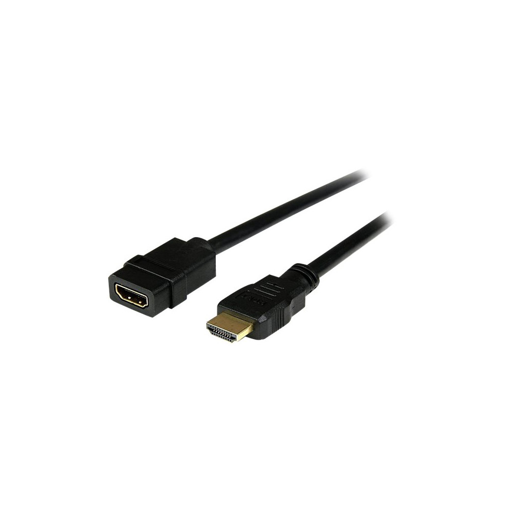 Produktbild för StarTech.com 2m (6ft) HDMI Extension Cable, Ultra HD HDMI Male to Female Cable, 4K HDMI Cable Extender, 4K 30Hz UHD HDMI Cable with Ethernet M/F, High Speed HDMI 1.4 Cable, 10.2Gbps - HDMI Cord Extender - HDMI-förlängningskabel - 2 m