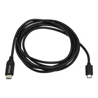 Produktbild för StarTech.com USB 2.0 USB-C till Micro-B-kabel - 1 m - USB typ C-kabel - USB-C till mikro-USB typ B - 1 m