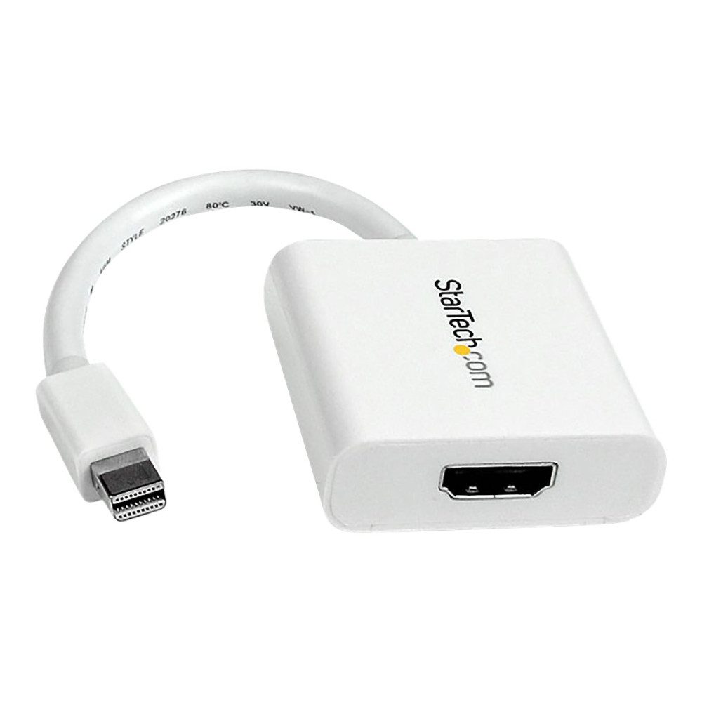 Produktbild för StarTech.com Mini DisplayPort till HDMI-videoadapter – Vit - videokort - DisplayPort / HDMI - 17 cm