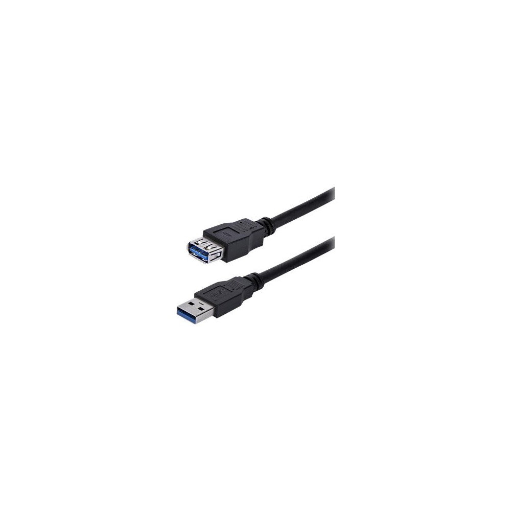 Produktbild för StarTech.com 1m Black SuperSpeed USB 3.0 Extension Cable A to A - Male to Female USB 3 Extension Cable Cord 1 m (USB3SEXT1MBK) - USB-förlängningskabel - USB typ A till USB typ A - 1 m