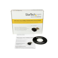 Produktbild för StarTech.com USB 2.0-miniadapter för Wireless-N-nätverk på 300 Mbps - 802.11n 2T2R WiFi-adapter - nätverksadapter - USB 2.0