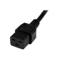 Produktbild för StarTech.com 2 m nätsladd för dator, 16AWG, EU Schuko till C19, 16 A 250 V, svart ersättningsnätsladd, nätsladd för skrivare, strömförsörjningskabel för dator, nätsladd för bildskärm - UL-listad - strömkabel - IEC 60320 C19 till power CEE 7/7 - 2 m