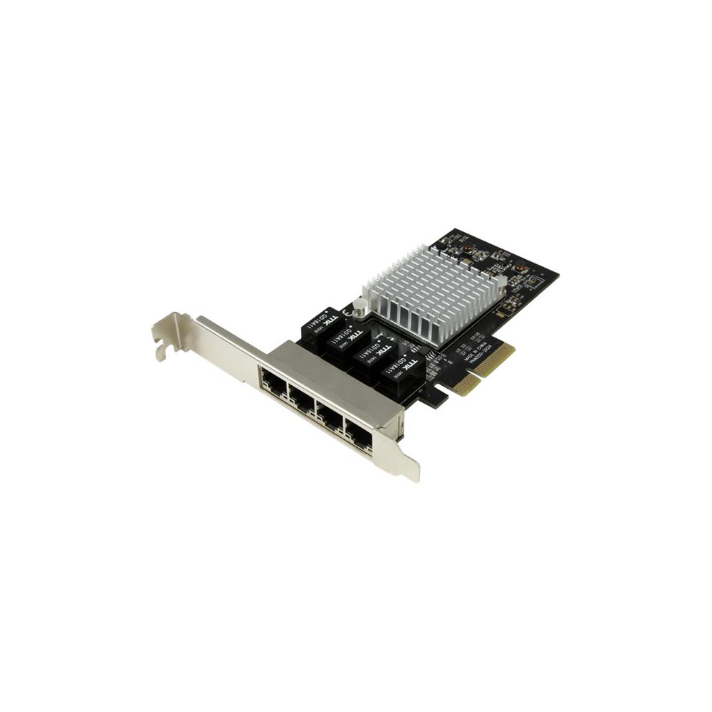 Produktbild för Startech Gigabit Ethernet Nätverkskort med 4 portar - PCI Express, Intel I350 NIC - nätverksadapter - PCIe x4