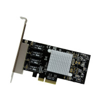 Produktbild för Startech Gigabit Ethernet Nätverkskort med 4 portar - PCI Express, Intel I350 NIC - nätverksadapter - PCIe x4