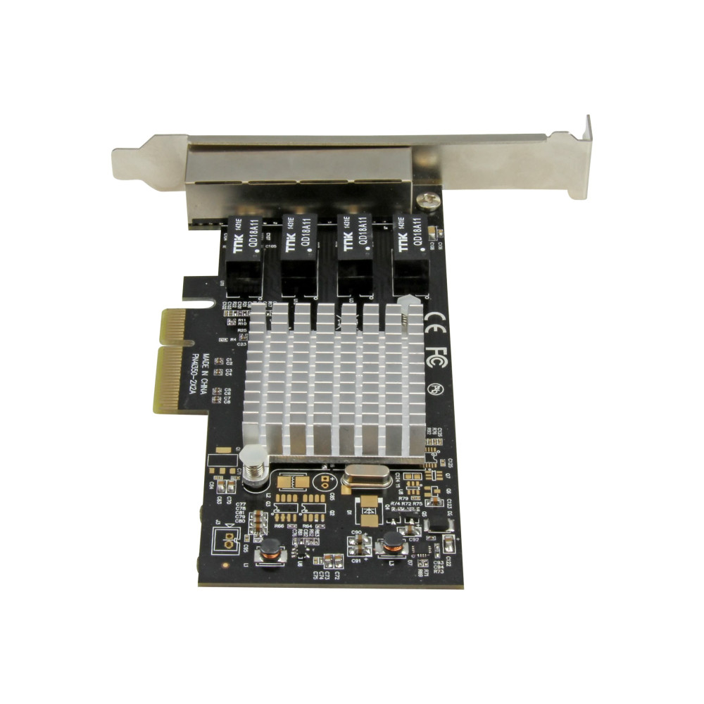 Produktbild för Startech Gigabit Ethernet Nätverkskort med 4 portar - PCI Express, Intel I350 NIC - nätverksadapter - PCIe x4