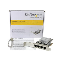Produktbild för Startech Gigabit Ethernet Nätverkskort med 4 portar - PCI Express, Intel I350 NIC - nätverksadapter - PCIe x4