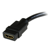 Produktbild för StarTech.com 20 cm HDMI till DVI-D-videokabeladapter - HDMI-hona till DVI-hane - videokort - HDMI / DVI - 20.32 cm