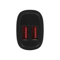 Produktbild för Startech USB-billaddare med 2 portar - 24 W/4,8 A - Svart strömadapter för bil - USB - 24 watt