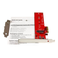 Produktbild för Startech x4 PCI Express 3.0 till M.2 PCIe NVMe SSD Adapter - gränssnittsadapter - M.2 Card - PCIe x4