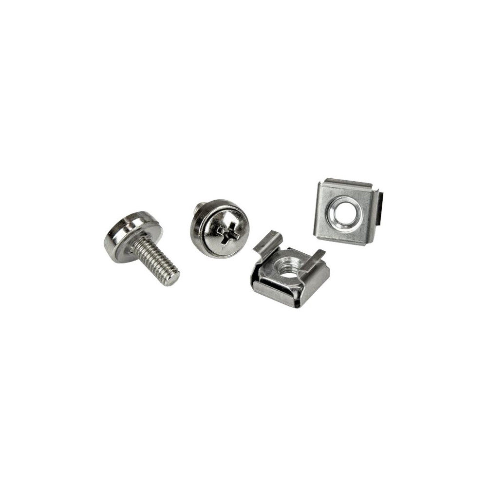 Produktbild för StarTech.com M5 Mounting Screws and Cage Nuts for Server Rack Cabinet - Pack of 100 Server Rack Screws (CABSCREWM52) - skruvar och muttrar för rack