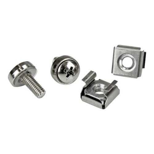 StarTech.com StarTech.com M5 Mounting Screws and Cage Nuts for Server Rack Cabinet - Pack of 100 Server Rack Screws (CABSCREWM52) - skruvar och muttrar för rack