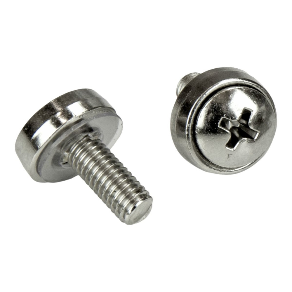 Produktbild för StarTech.com M5 Mounting Screws and Cage Nuts for Server Rack Cabinet - Pack of 100 Server Rack Screws (CABSCREWM52) - skruvar och muttrar för rack