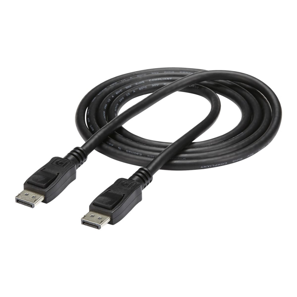 Produktbild för StarTech.com 5 m lång DisplayPort 1.2-kabel med lås M/M - DisplayPort 4k - DisplayPort-kabel - 5 m