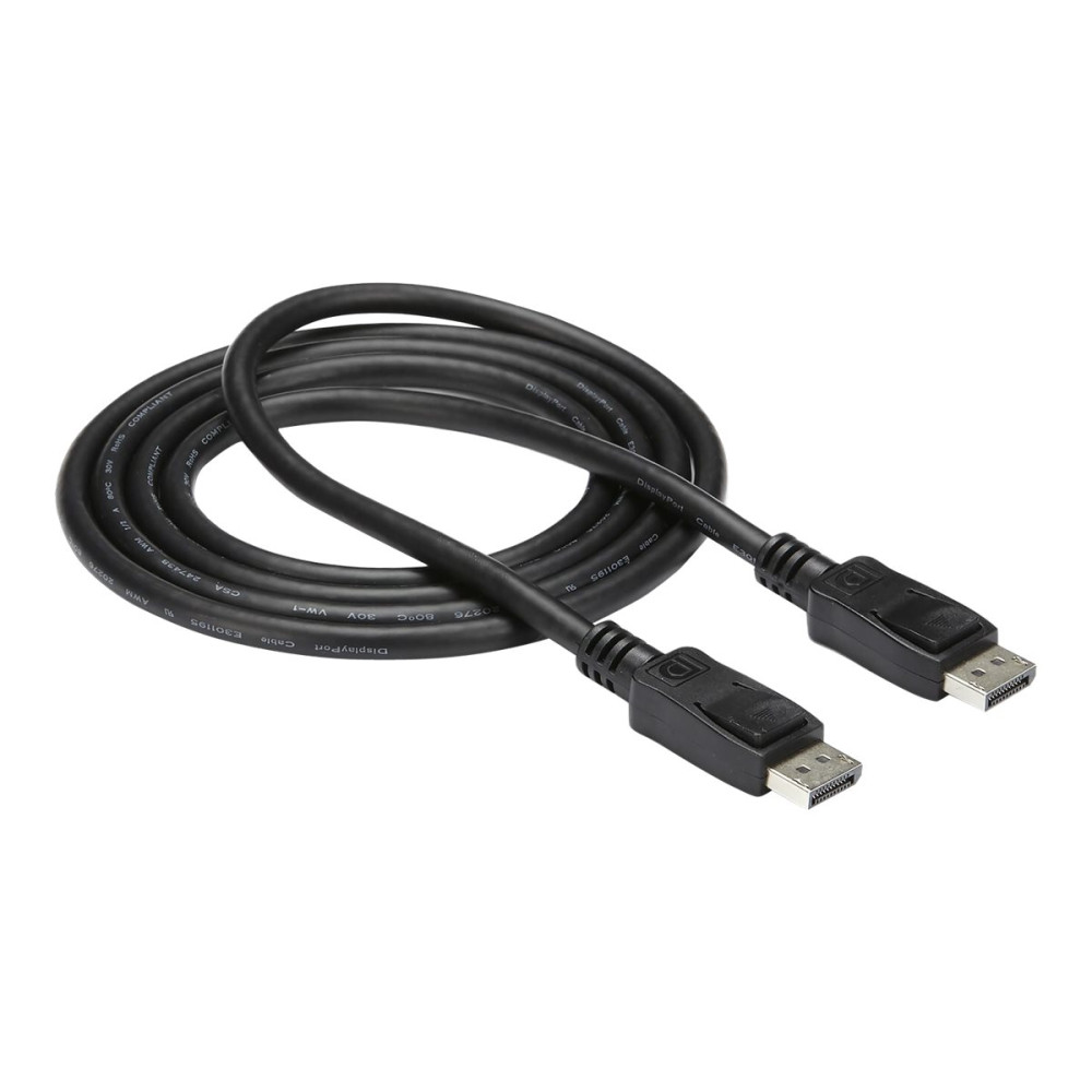 Produktbild för StarTech.com 5 m lång DisplayPort 1.2-kabel med lås M/M - DisplayPort 4k - DisplayPort-kabel - 5 m