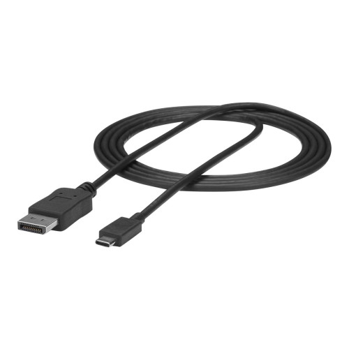 StarTech.com StarTech 6ft/1.8m USB C to DisplayPort 1.2 Cable 4K 60Hz, USB-C to DisplayPort Adapter Cable HBR2, USB Type-C DP Alt Mode to DP Monitor Video Cable, Works with Thunderbolt 3, Black - USB-C Male to DP Male - DisplayPort-kabel - USB-C till DisplayPort - 1.8