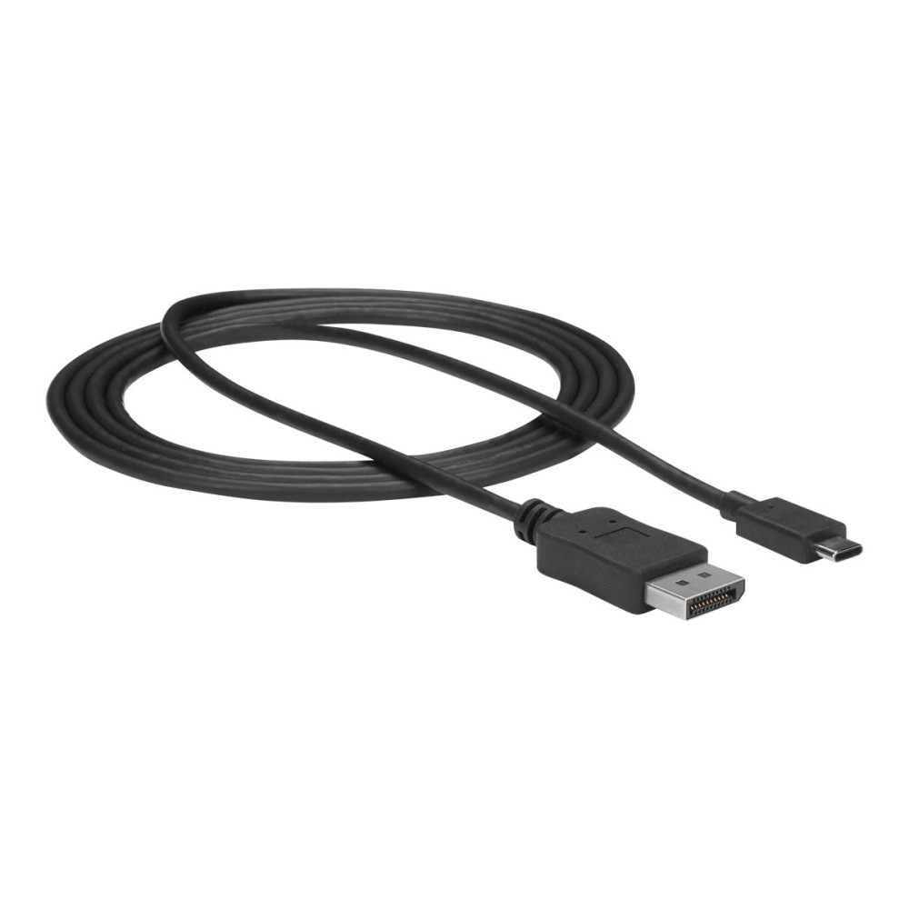Produktbild för StarTech 6ft/1.8m USB C to DisplayPort 1.2 Cable 4K 60Hz, USB-C to DisplayPort Adapter Cable HBR2, USB Type-C DP Alt Mode to DP Monitor Video Cable, Works with Thunderbolt 3, Black - USB-C Male to DP Male - DisplayPort-kabel - USB-C till DisplayPort - 1.8