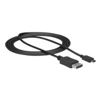 Produktbild för StarTech 6ft/1.8m USB C to DisplayPort 1.2 Cable 4K 60Hz, USB-C to DisplayPort Adapter Cable HBR2, USB Type-C DP Alt Mode to DP Monitor Video Cable, Works with Thunderbolt 3, Black - USB-C Male to DP Male - DisplayPort-kabel - USB-C till DisplayPort - 1.8