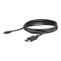 Produktbild för StarTech 6ft/1.8m USB C to DisplayPort 1.2 Cable 4K 60Hz, USB-C to DisplayPort Adapter Cable HBR2, USB Type-C DP Alt Mode to DP Monitor Video Cable, Works with Thunderbolt 3, Black - USB-C Male to DP Male - DisplayPort-kabel - USB-C till DisplayPort - 1.8