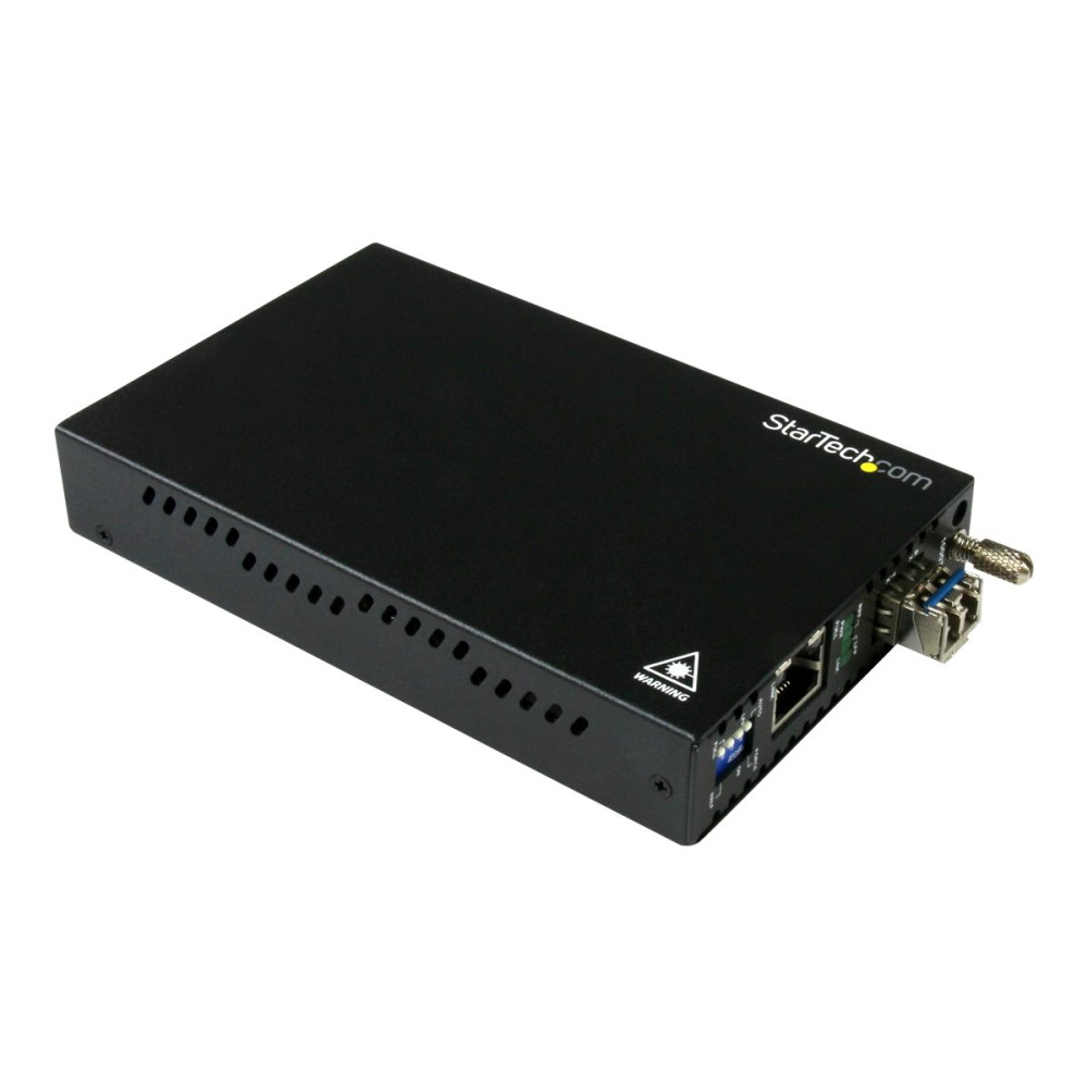 Produktbild för Startech Gigabit Ethernet koppar-till-fibermediaomvandlare - SM LC - 10 km - fibermediekonverterare - 10Mb LAN, 100Mb LAN, 1GbE