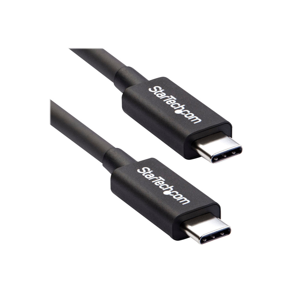 Produktbild för StarTech 50cm (1.6ft) Thunderbolt 3 Cable, 40Gbps, 100W PD, 4K/5K Video, Thunderbolt-Certified, Compatible w/ TB4/USB 3.2/DisplayPort - Thunderbolt-kabel - USB-C till USB-C - 50 cm