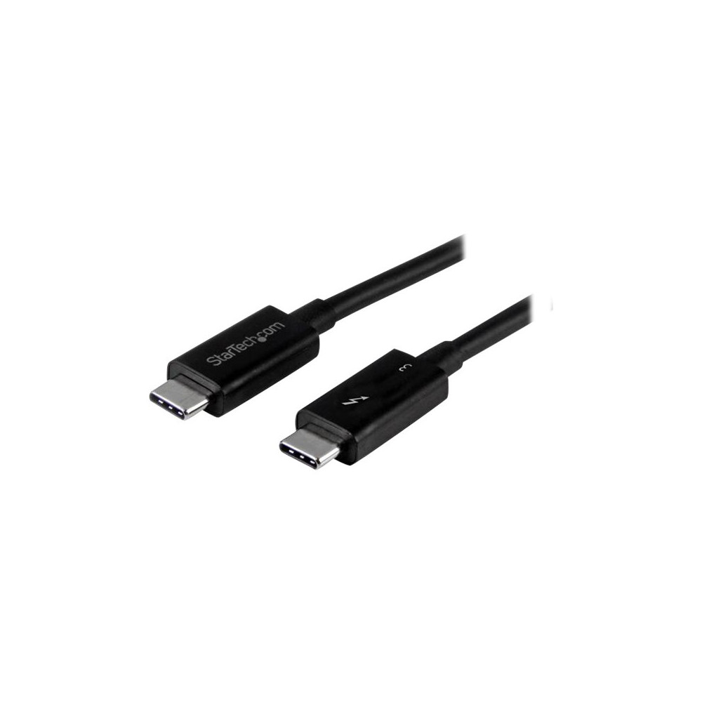 Produktbild för StarTech 50cm (1.6ft) Thunderbolt 3 Cable, 40Gbps, 100W PD, 4K/5K Video, Thunderbolt-Certified, Compatible w/ TB4/USB 3.2/DisplayPort - Thunderbolt-kabel - USB-C till USB-C - 50 cm