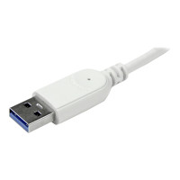 Produktbild för Startech Bärbar USB 3.0-hubb med 4 portar och inbyggd kabel - hubb - 4 portar