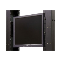 Produktbild för StarTech.com 4U Universal VESA LCD Monitor Mounting Bracket for 19-inch Rack or Cabinet - TAA Compliant - Cold-Pressed Steel Bracket (RKLCDBK) monteringssats - för LCD-display - svart