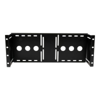 Produktbild för StarTech.com 4U Universal VESA LCD Monitor Mounting Bracket for 19-inch Rack or Cabinet - TAA Compliant - Cold-Pressed Steel Bracket (RKLCDBK) monteringssats - för LCD-display - svart