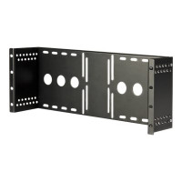 Produktbild för StarTech.com 4U Universal VESA LCD Monitor Mounting Bracket for 19-inch Rack or Cabinet - TAA Compliant - Cold-Pressed Steel Bracket (RKLCDBK) monteringssats - för LCD-display - svart