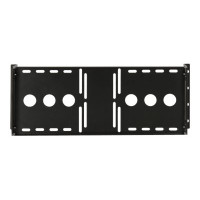 Produktbild för StarTech.com 4U Universal VESA LCD Monitor Mounting Bracket for 19-inch Rack or Cabinet - TAA Compliant - Cold-Pressed Steel Bracket (RKLCDBK) monteringssats - för LCD-display - svart