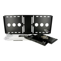 Produktbild för StarTech.com 4U Universal VESA LCD Monitor Mounting Bracket for 19-inch Rack or Cabinet - TAA Compliant - Cold-Pressed Steel Bracket (RKLCDBK) monteringssats - för LCD-display - svart