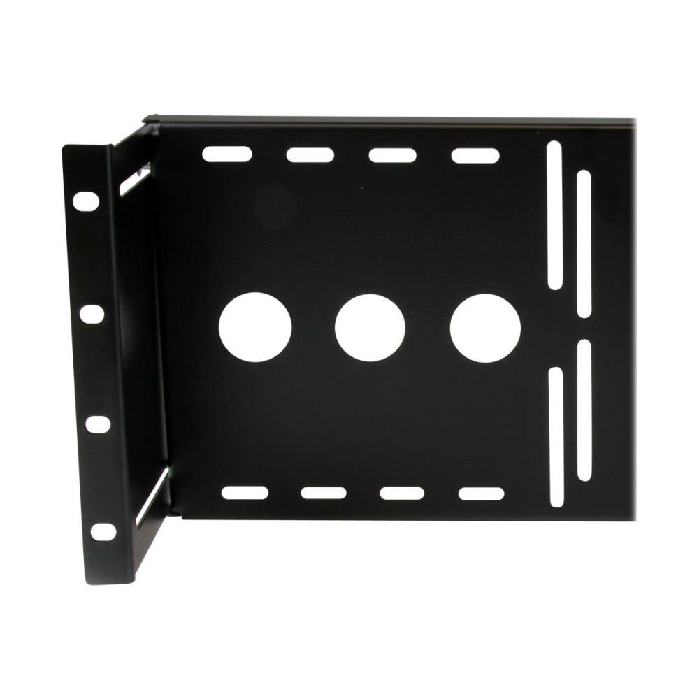 Produktbild för StarTech.com 4U Universal VESA LCD Monitor Mounting Bracket for 19-inch Rack or Cabinet - TAA Compliant - Cold-Pressed Steel Bracket (RKLCDBK) monteringssats - för LCD-display - svart