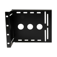Produktbild för StarTech.com 4U Universal VESA LCD Monitor Mounting Bracket for 19-inch Rack or Cabinet - TAA Compliant - Cold-Pressed Steel Bracket (RKLCDBK) monteringssats - för LCD-display - svart