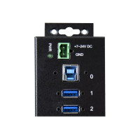 Produktbild för Startech USB 3.0-hubb med 10 portar - Industriell USB-A-hubb i metall med ESD- och överspänningsskydd - Monterbar på DIN-skena, vägg eller skrivbord - TAA-kompatibel USB-expansionshubb - hubb - 10 portar