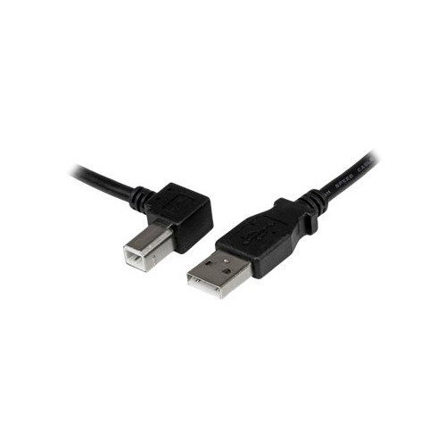 StarTech.com 3m USB 2.0 A to Left Angle B Cable Cord - 3 m USB Printer Cable - Left Angle USB B Cable - 1x USB A (M), 1x USB B (M) (USBAB3ML) - USB-