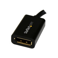 Produktbild för StarTech.com 15 cm Mini DisplayPort till DisplayPort-videokabeladapter – M/F - DisplayPort-kabel - 15.2 cm