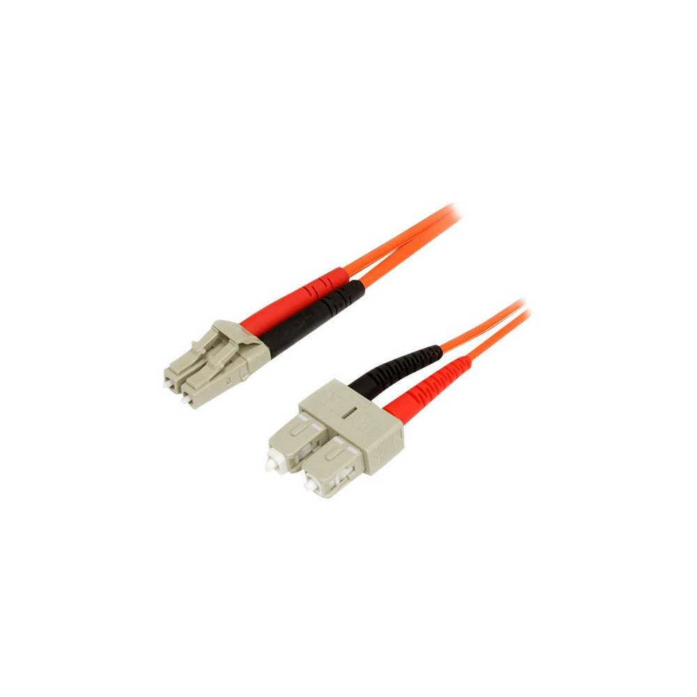 Produktbild för StarTech.com 2m Fiber Optic Cable - Multimode Duplex 62.5/125 - LSZH - LC/SC - OM1 - LC to SC Fiber Patch Cable (FIBLCSC2) - nätverkskabel - 2 m - 2 m