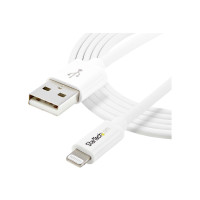 Produktbild för Startech 2 m USB till Lightning-kabel - Lång iPhone/iPad/iPod-laddningskabel - Lightning till USB-kabel - Apple MFi-certifierad - Vit - Lightning-kabel - Lightning / USB - 2 m