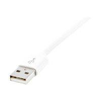 Produktbild för Startech 2 m USB till Lightning-kabel - Lång iPhone/iPad/iPod-laddningskabel - Lightning till USB-kabel - Apple MFi-certifierad - Vit - Lightning-kabel - Lightning / USB - 2 m