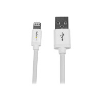 Produktbild för Startech 2 m USB till Lightning-kabel - Lång iPhone/iPad/iPod-laddningskabel - Lightning till USB-kabel - Apple MFi-certifierad - Vit - Lightning-kabel - Lightning / USB - 2 m