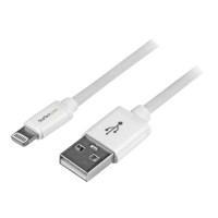 Produktbild för Startech 2 m USB till Lightning-kabel - Lång iPhone/iPad/iPod-laddningskabel - Lightning till USB-kabel - Apple MFi-certifierad - Vit - Lightning-kabel - Lightning / USB - 2 m