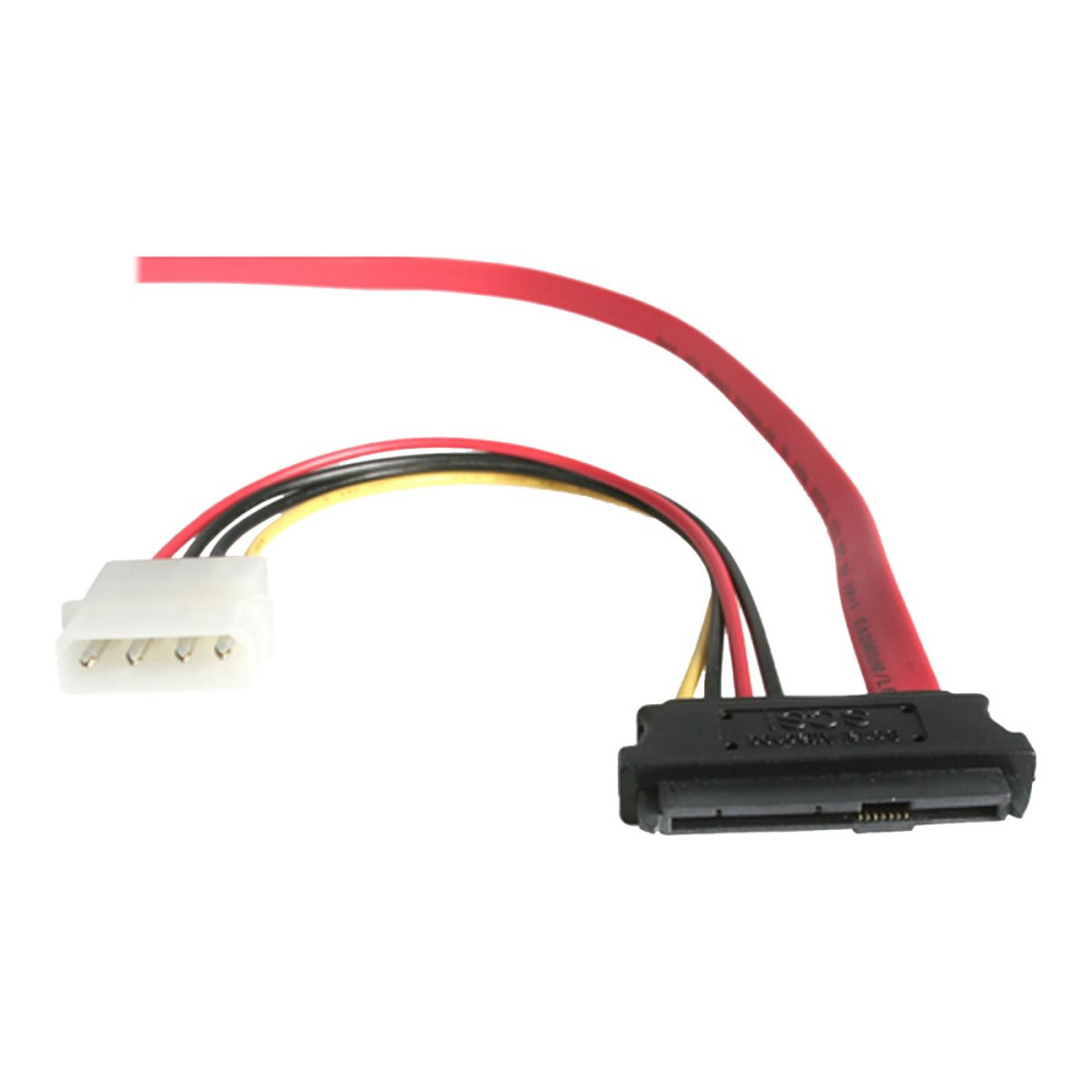 Produktbild för StarTech.com 18in SAS 29 Pin to SATA Cable with LP4 Power - 18in SAS 29 pin to SATA Cable - 18in SFF 8482 to SATA (SAS729PW18) - SATA/SAS-kabel - 46 cm